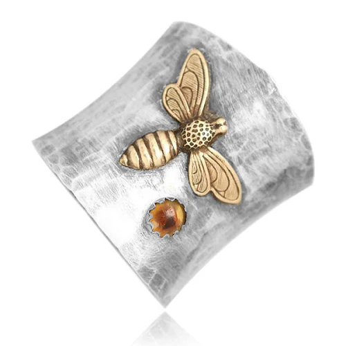 925 Sterling Silver Dragonfly Sapphire Ring - Image 5