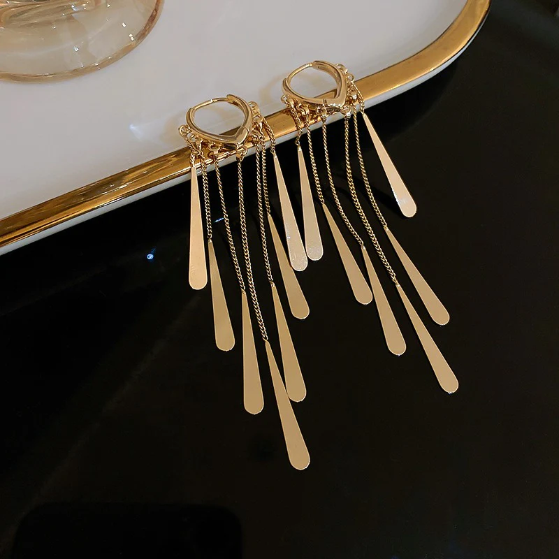 Alloy Long Tassel Ear Buckles - Image 3