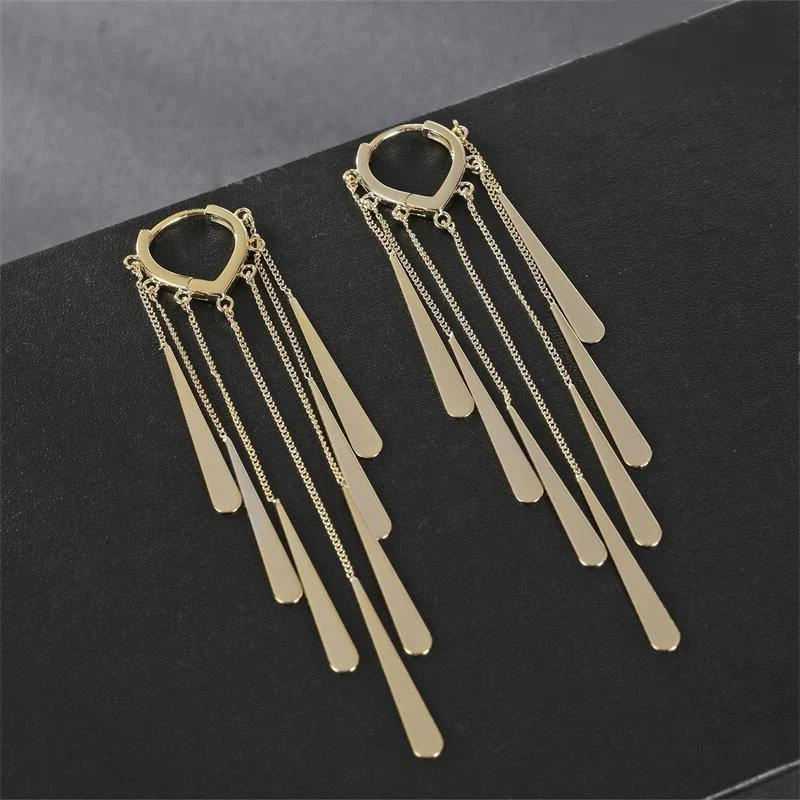 Alloy Long Tassel Ear Buckles - Image 5