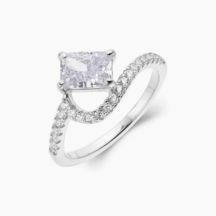 925 STERLING SILVER PAVÉ VAGUES RING - Image 7
