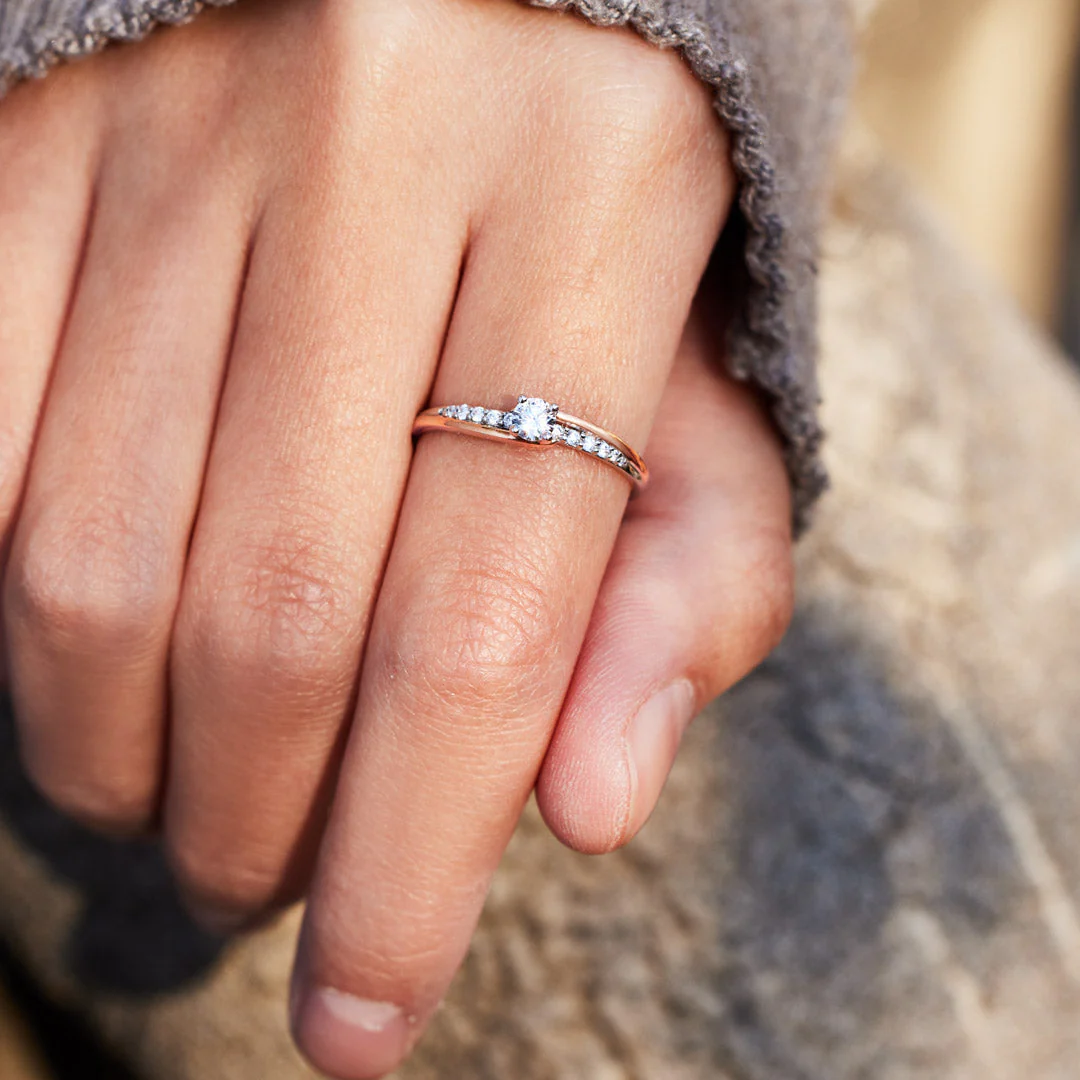 Sterling Silver Always With You Round-Cut Accent Ring - Image 5