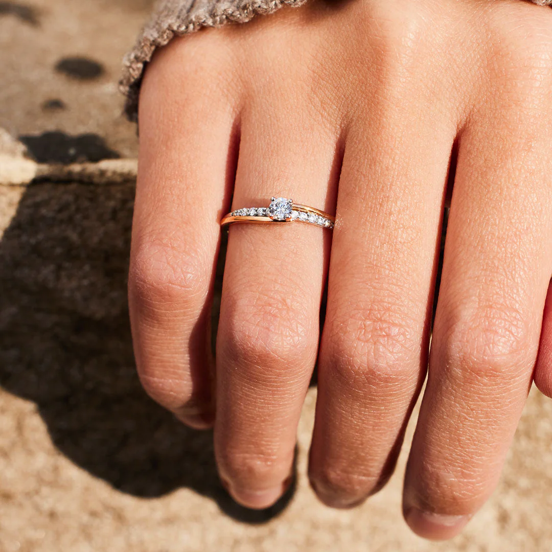 Sterling Silver Always With You Round-Cut Accent Ring - Image 7