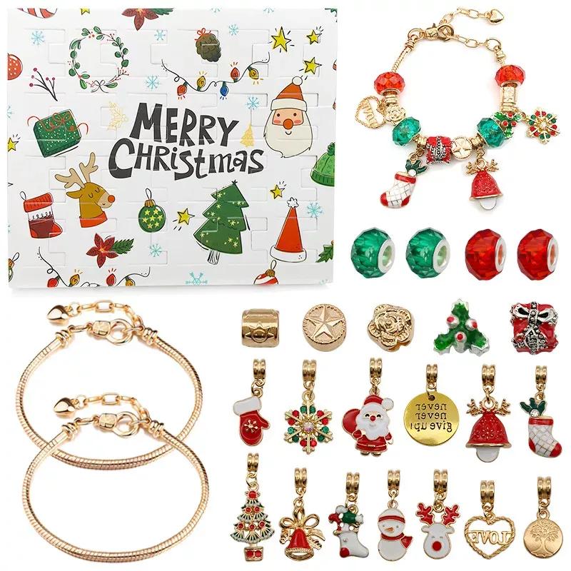 24 Pcs DIY Christmas Advent Calendar Bracelets Set🎁 - Image 3