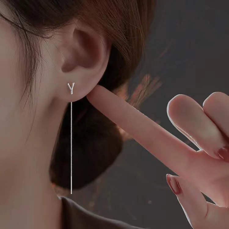 Fashion Shiny Alphabet Earrings - Image 31