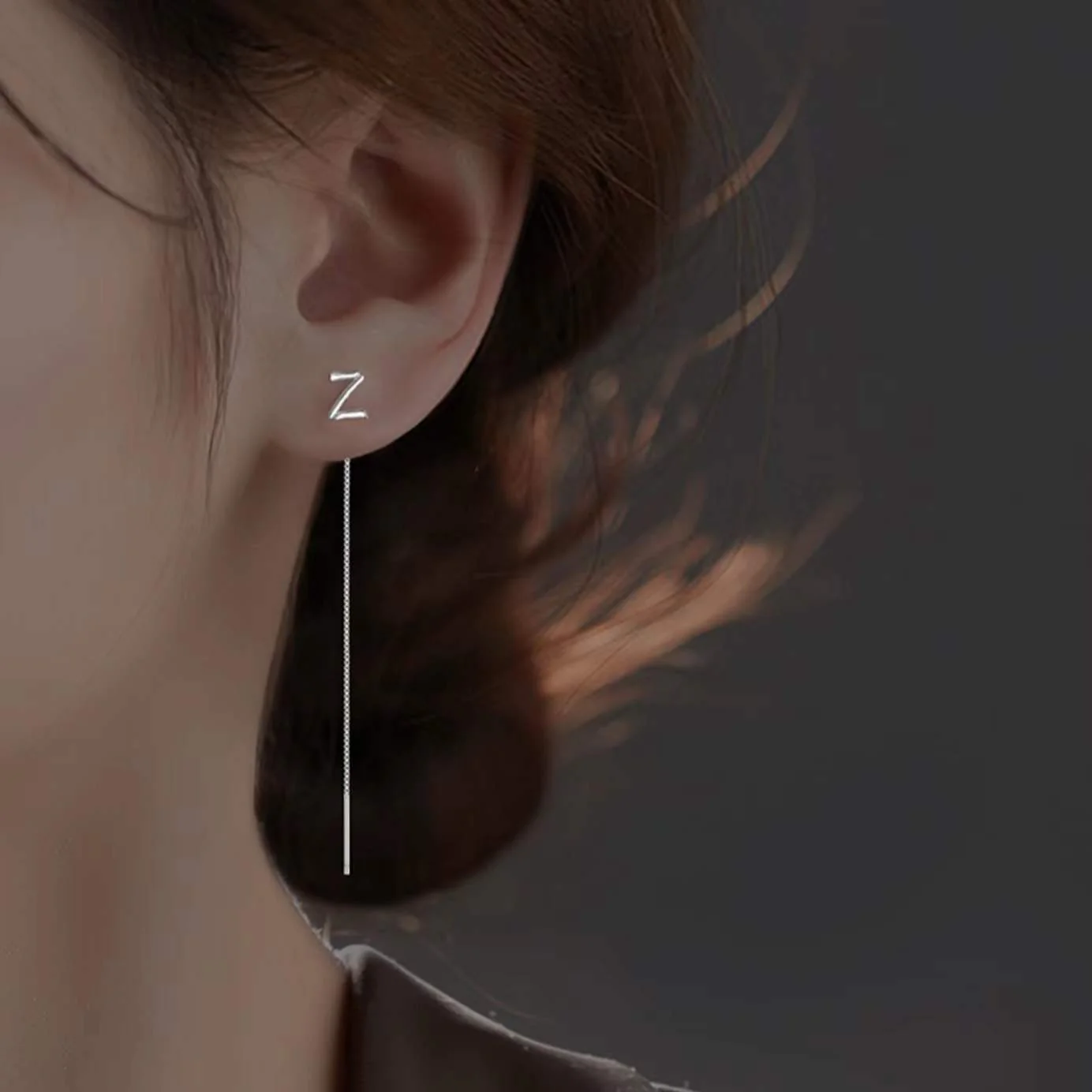 Fashion Shiny Alphabet Earrings - Image 32