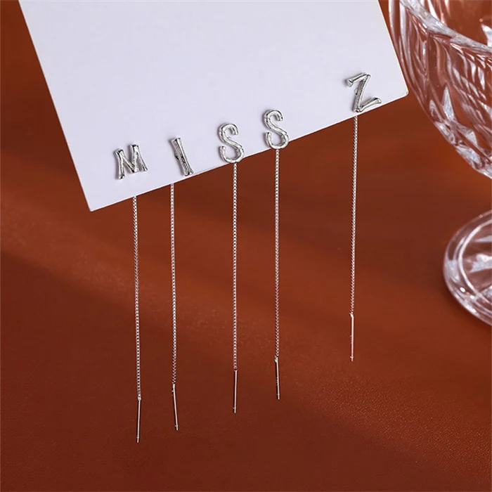 Fashion Shiny Alphabet Earrings - Image 5