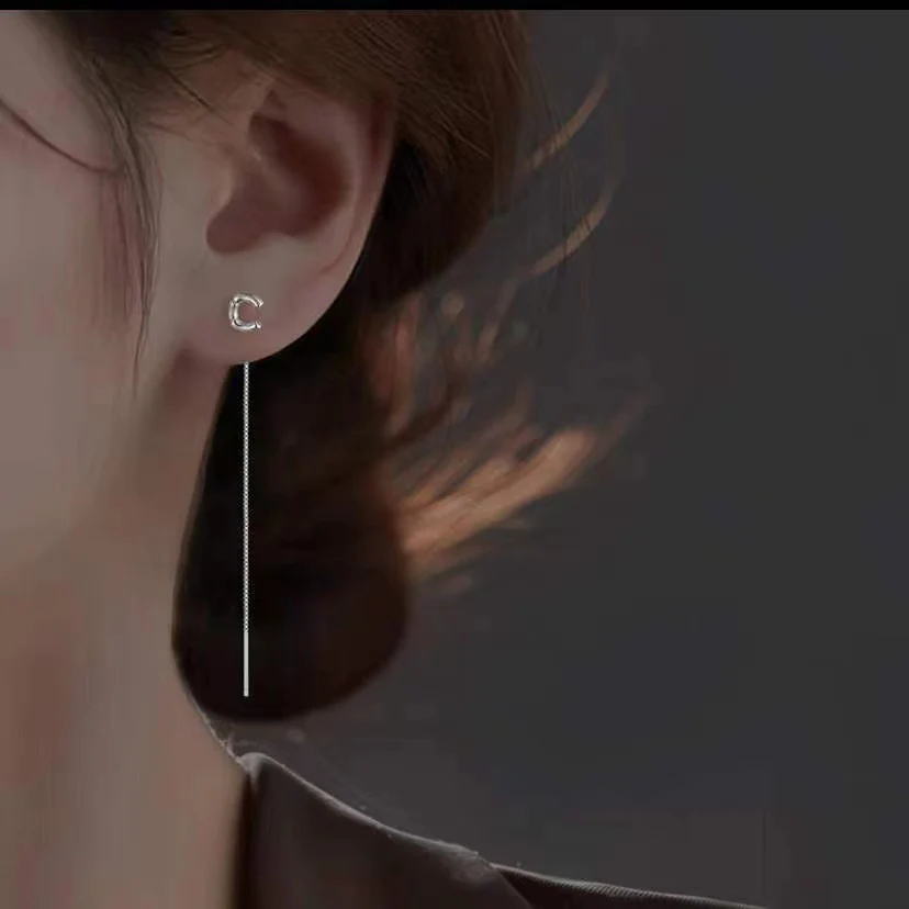 Fashion Shiny Alphabet Earrings - Image 9