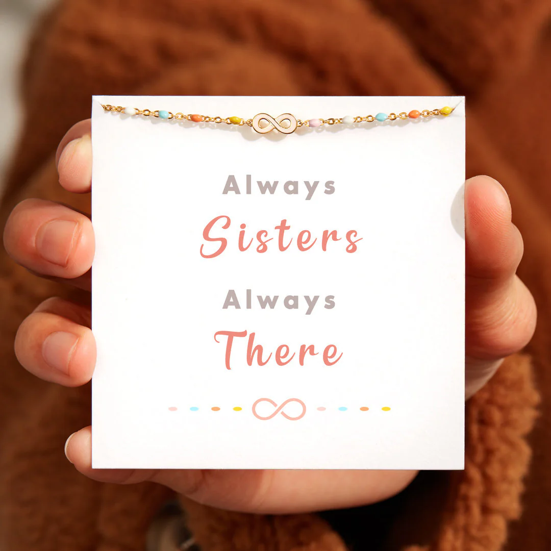 Always Sisters Infinity Sign Bracelet - Image 3
