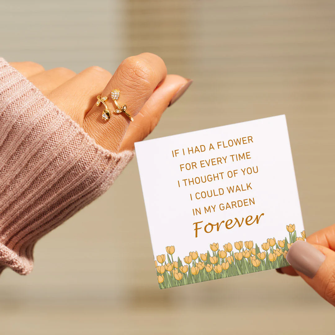 Always Thinking Of You Tulip Flower Ring - Image 3