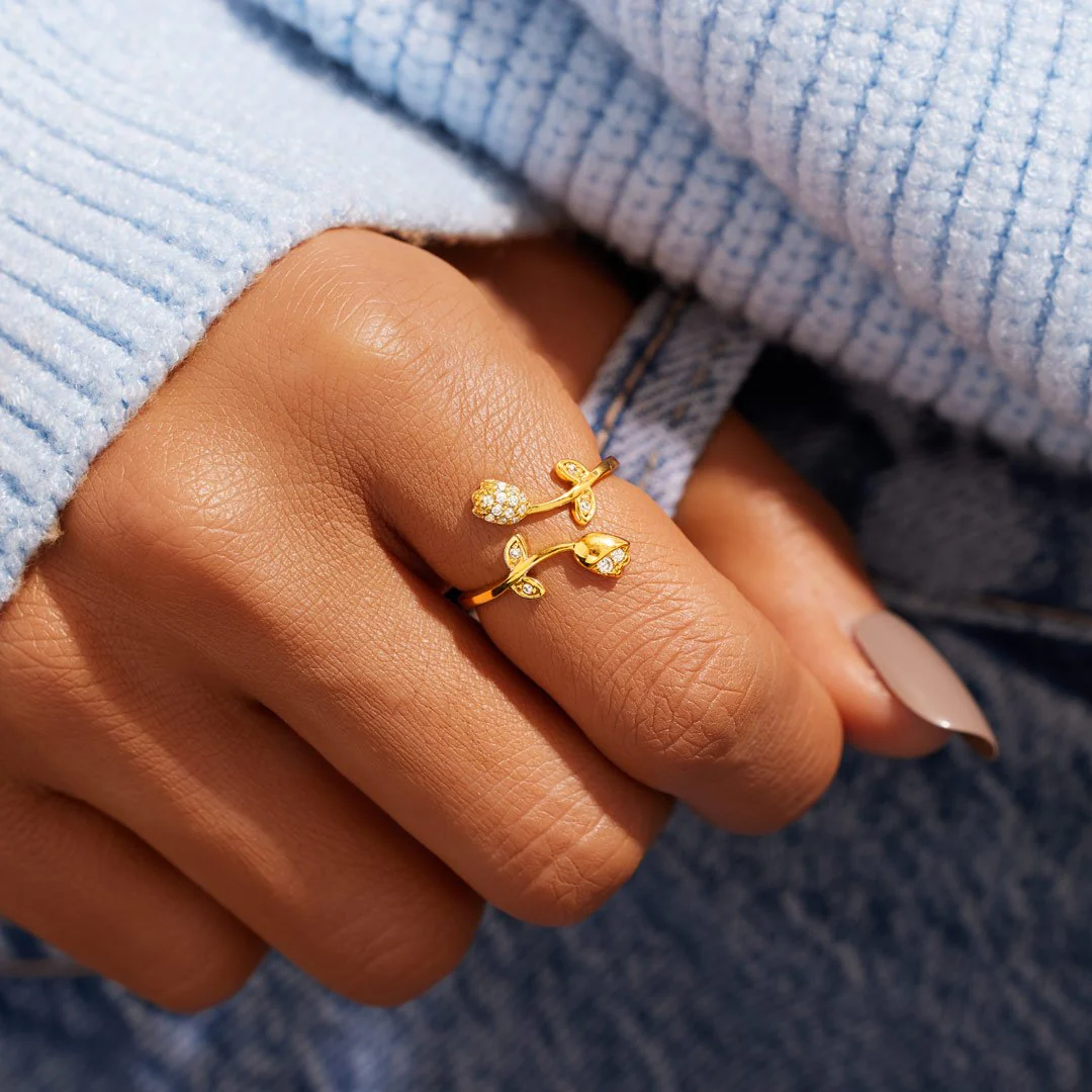Always Thinking Of You Tulip Flower Ring - Image 5