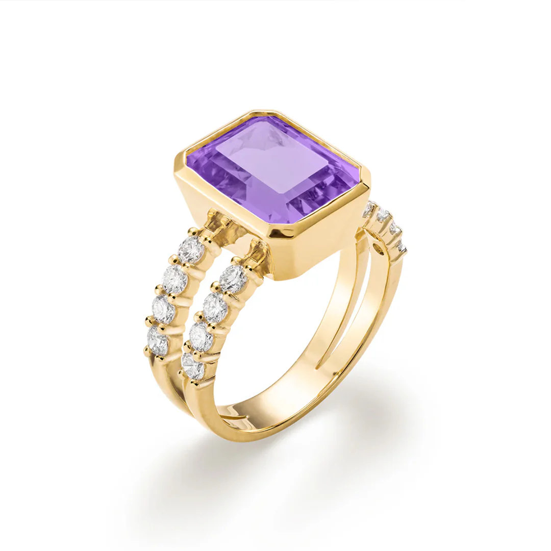 For Love - Awareness Amethyst Ring - Image 4
