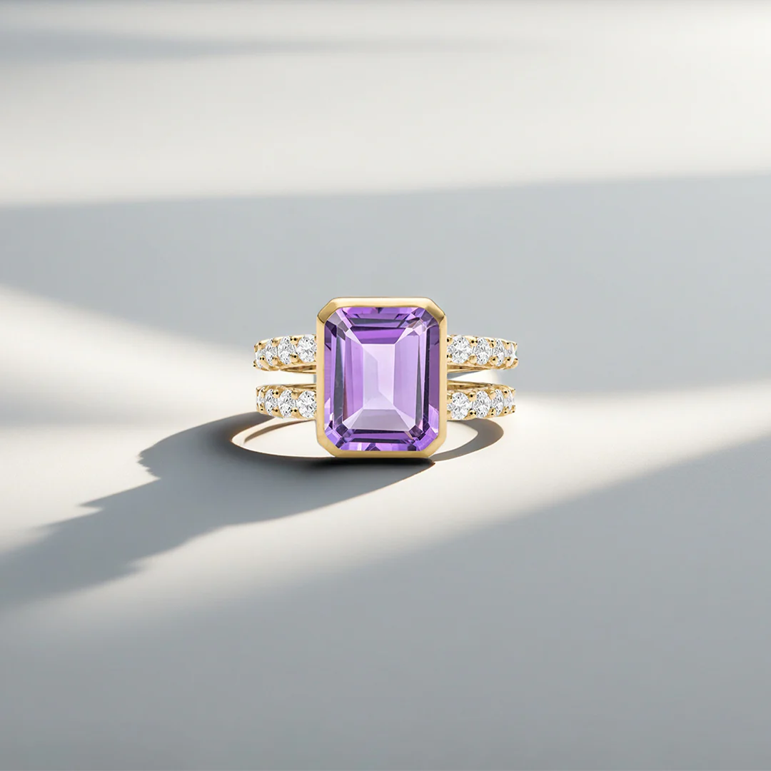 For Love - Awareness Amethyst Ring - Image 5