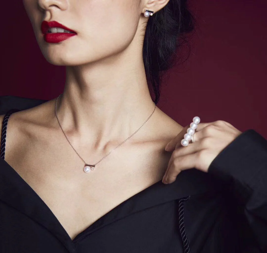 S925 Life is 90% How You React it Pearl Balance Necklace - Image 4