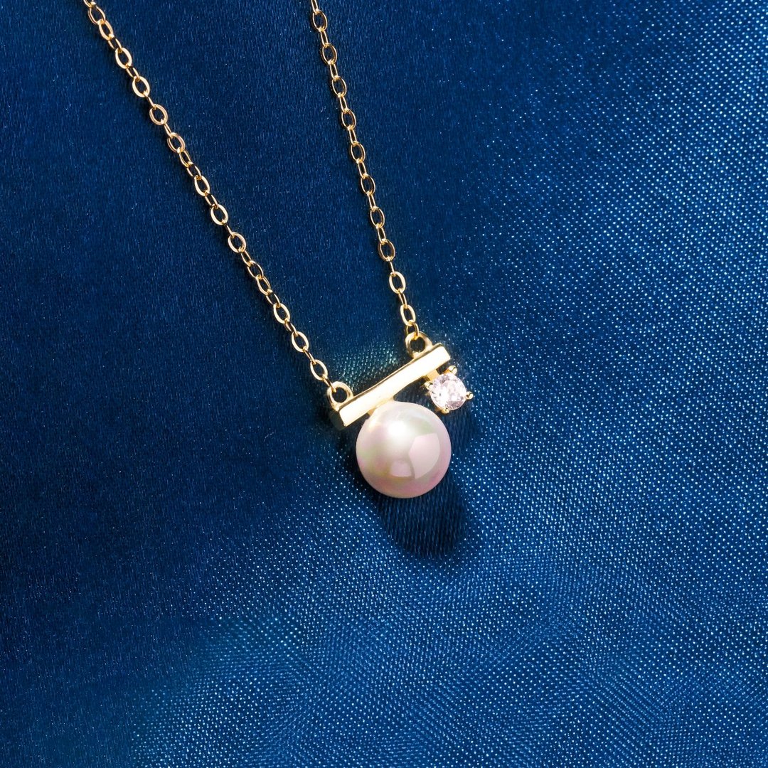 S925 Life is 90% How You React it Pearl Balance Necklace - Image 5