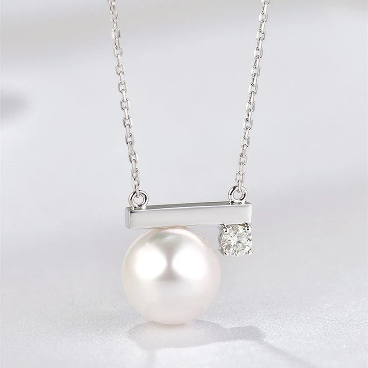 S925 Life is 90% How You React it Pearl Balance Necklace - Image 6