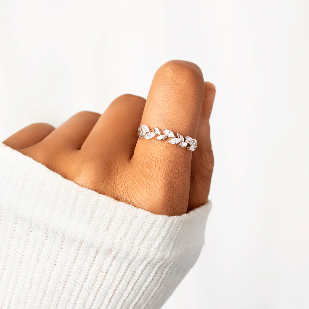Be-Leaf In Yourself Leaf Branch Ring - Image 5