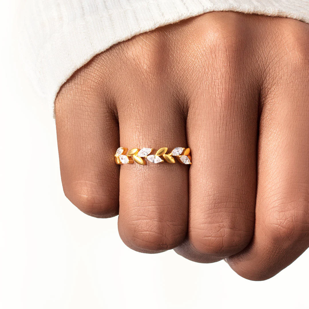 Be-Leaf In Yourself Leaf Branch Ring - Image 6