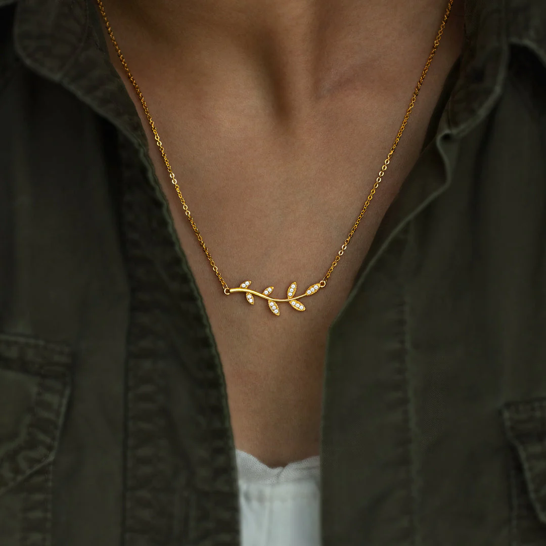 Be-Leaf in Yourself Like I Do Tree Leaf Necklace - Image 3