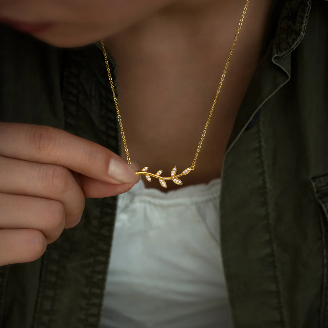 Be-Leaf in Yourself Like I Do Tree Leaf Necklace - Image 5