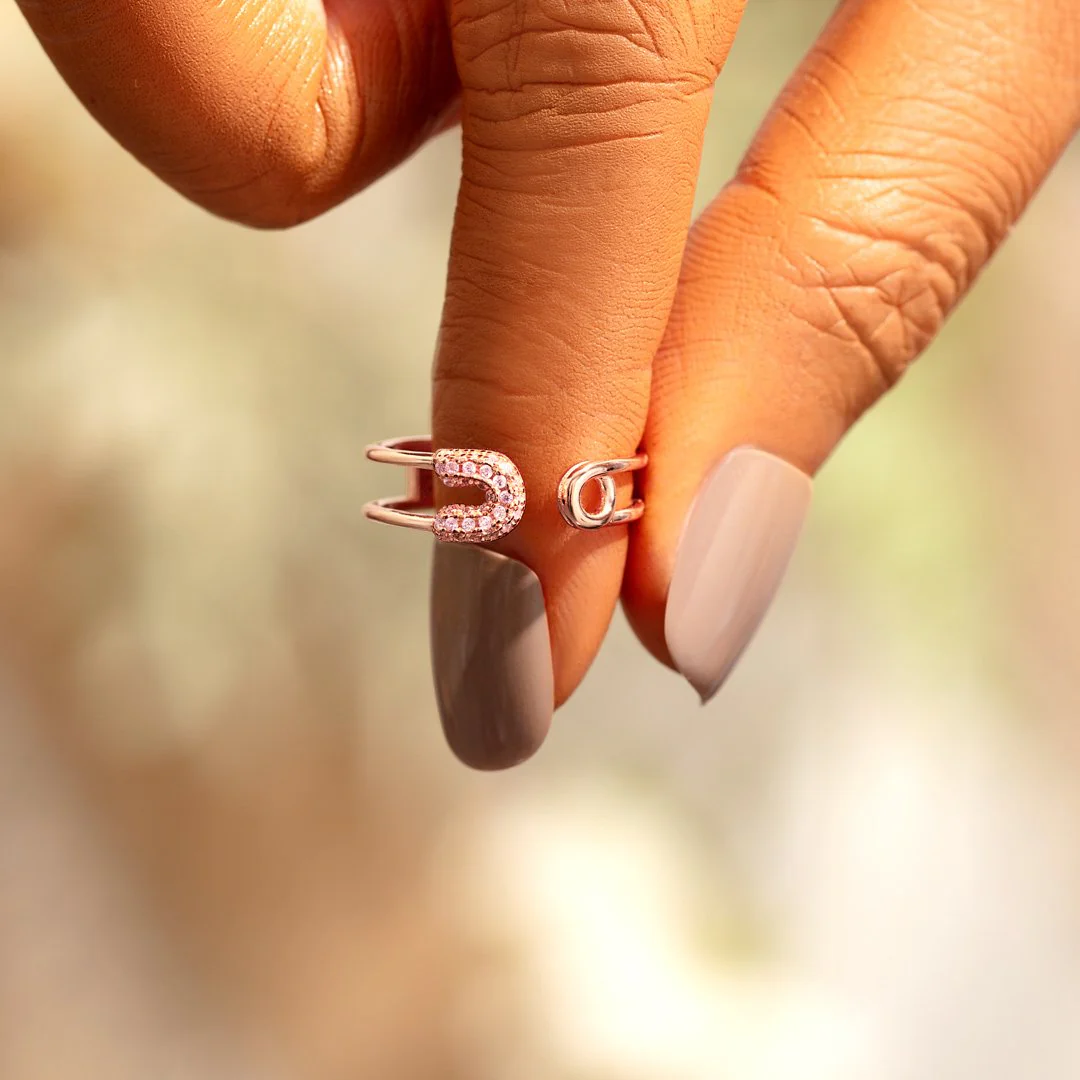 Be Safe And Happy Safety Pin Ring - Image 8