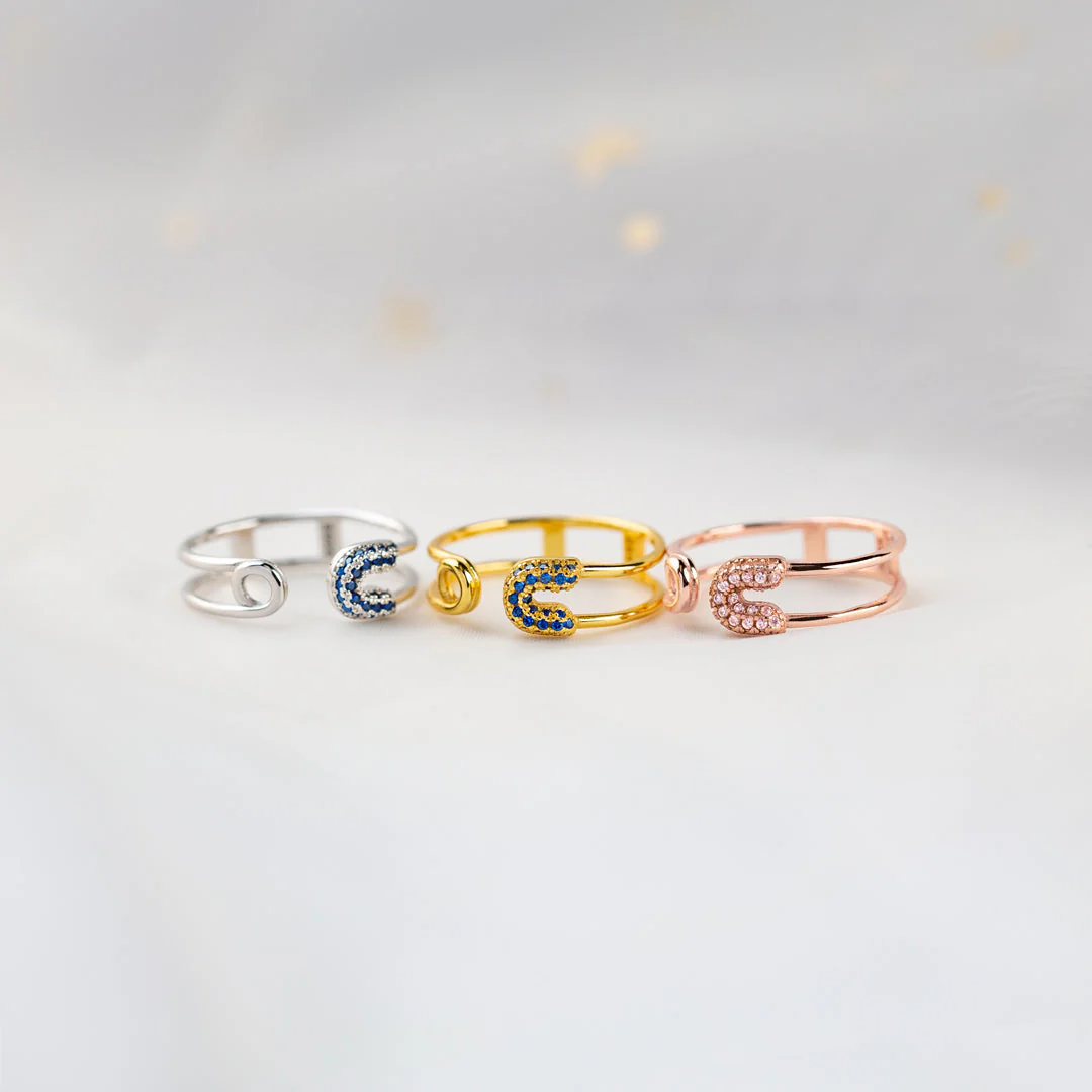 Be Safe Stay Strong Safety Pin Ring - Image 6