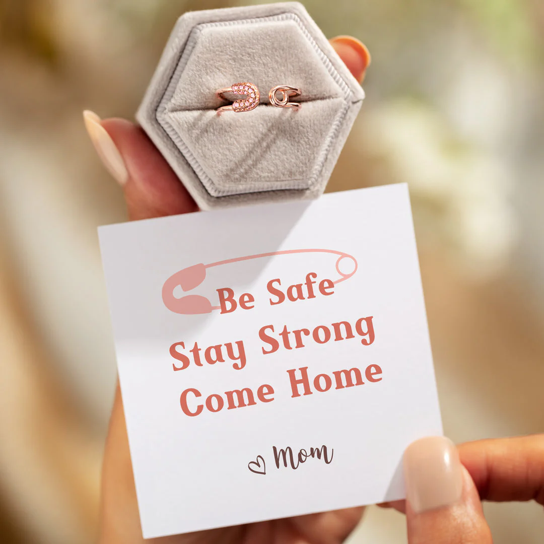 Be Safe Stay Strong Safety Pin Ring - Image 3