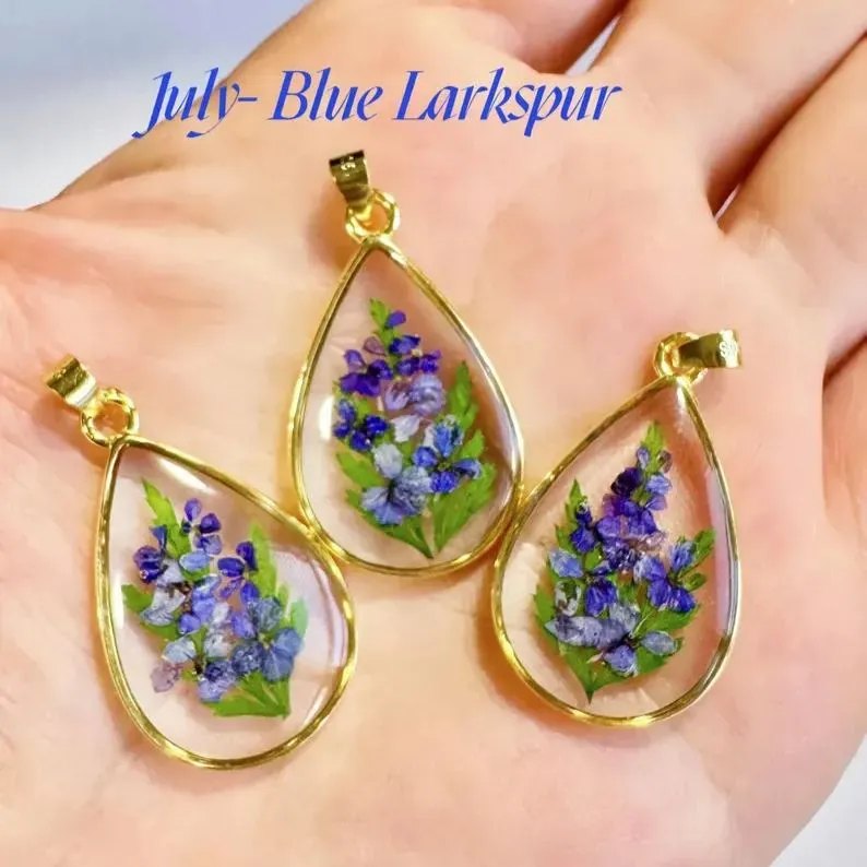 🌸2025 Spring New Sale - Personalized Birth Flower Teardrop Necklace - Image 6