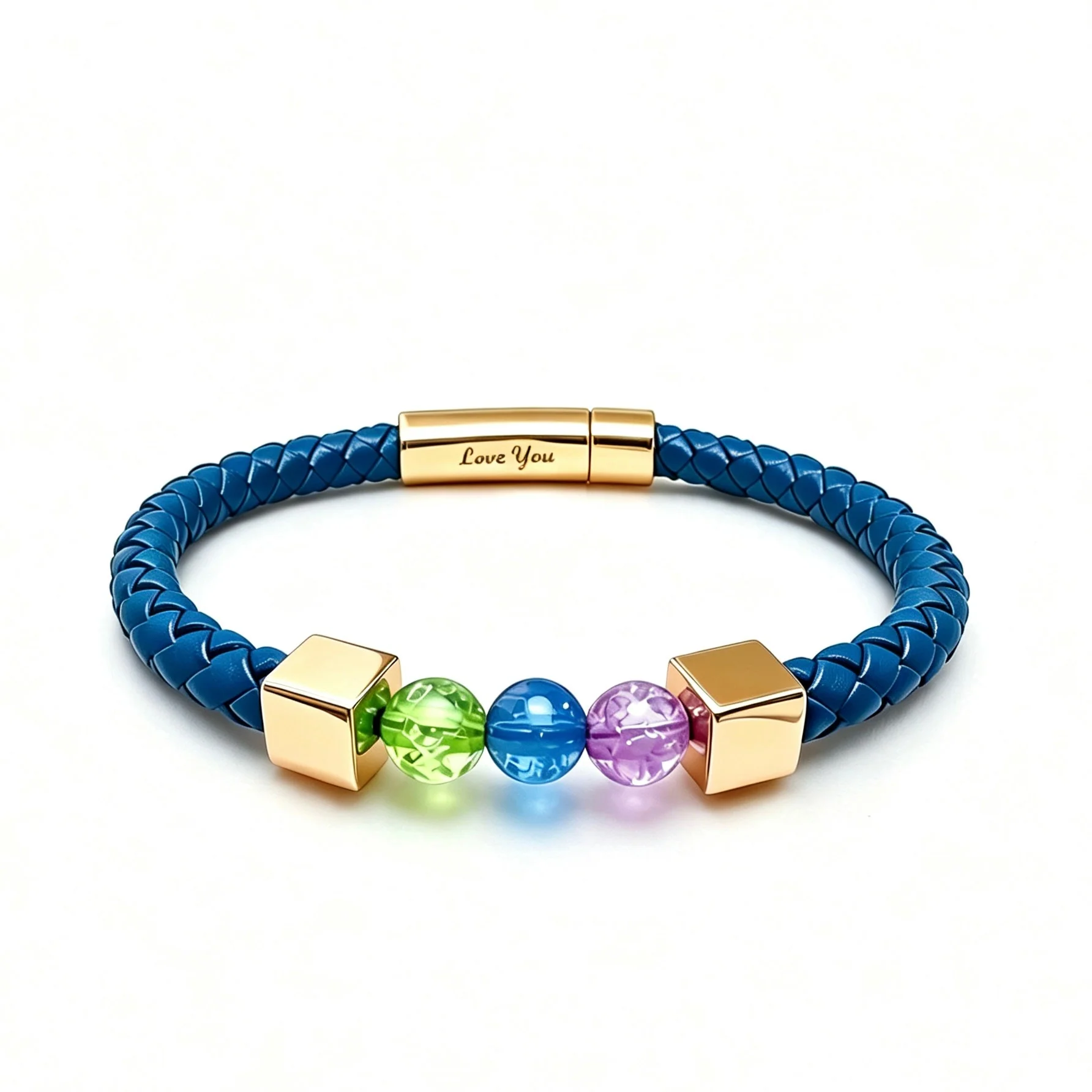 For Love- Personalized Birthstone Leather Bead Bracelet - Image 14
