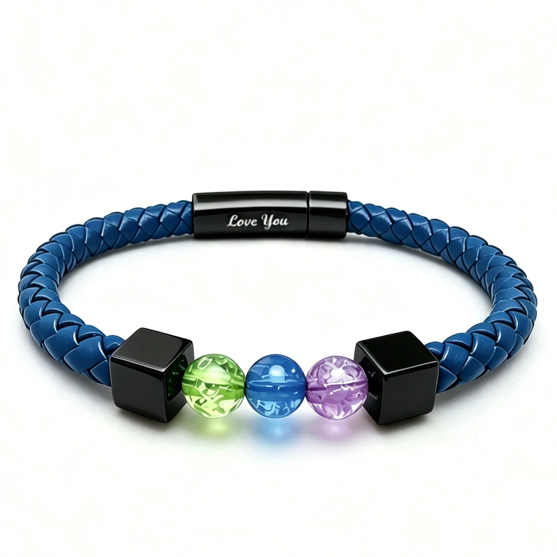 For Love- Personalized Birthstone Leather Bead Bracelet - Image 15