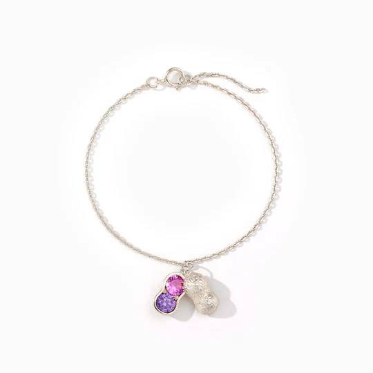Peanuts In A Pod Birthstone Peanut Bracelet - Image 2
