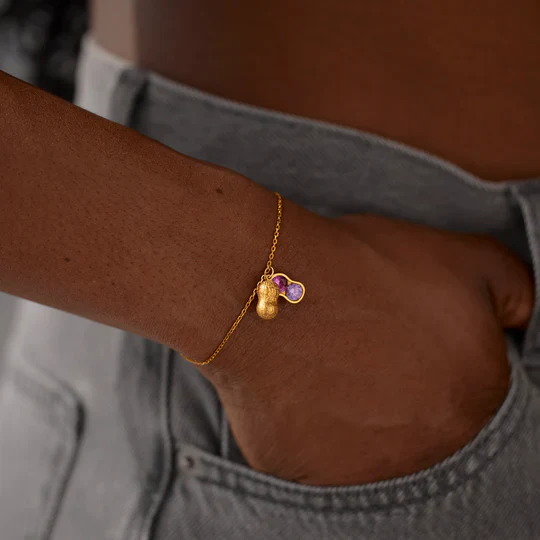Peanuts In A Pod Birthstone Peanut Bracelet - Image 4