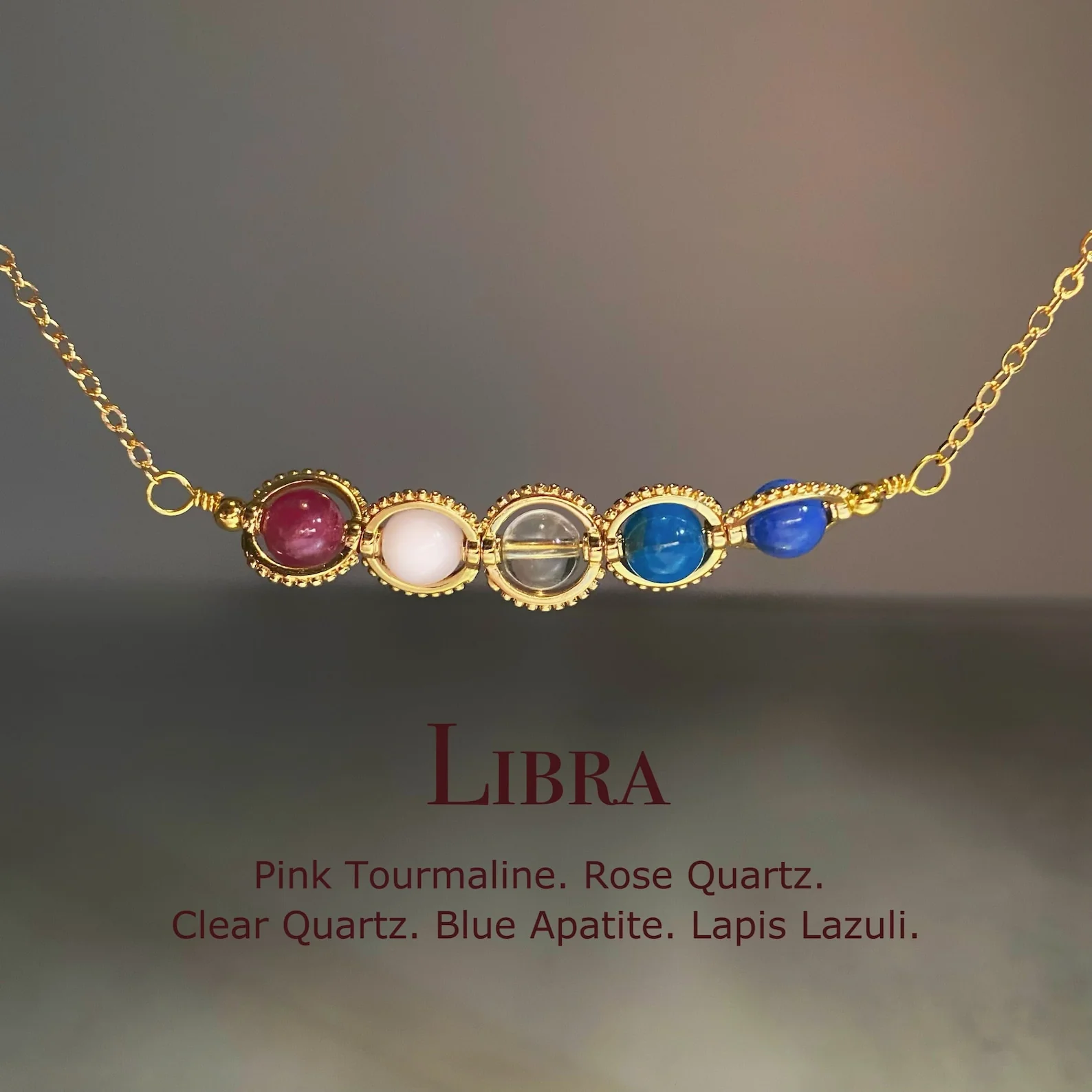 Natural Birthstone Zodiac Necklace - Personalized Astrology Pendant & Gift