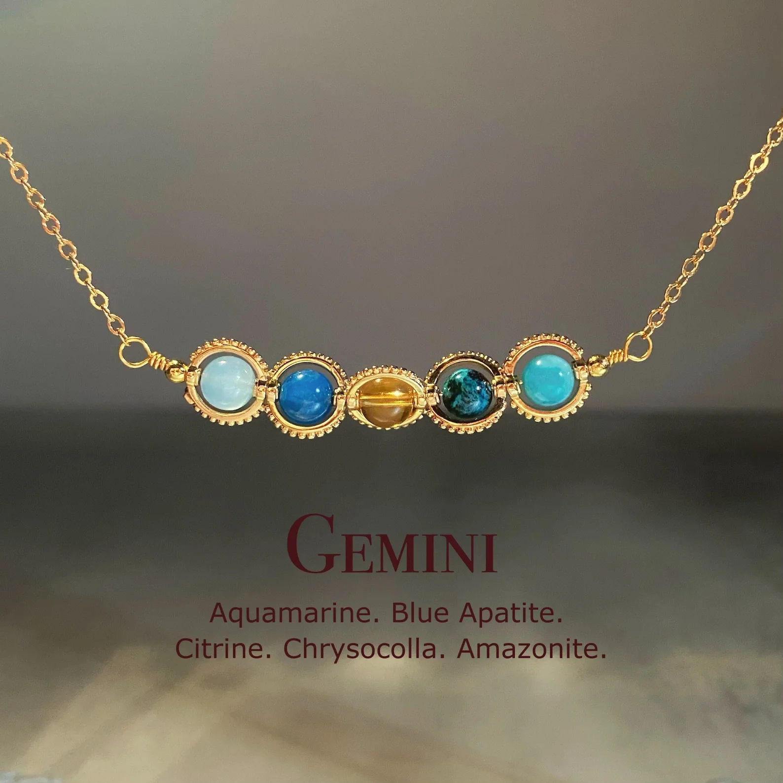 Natural Birthstone Zodiac Necklace - Personalized Astrology Pendant & Gift - Image 10