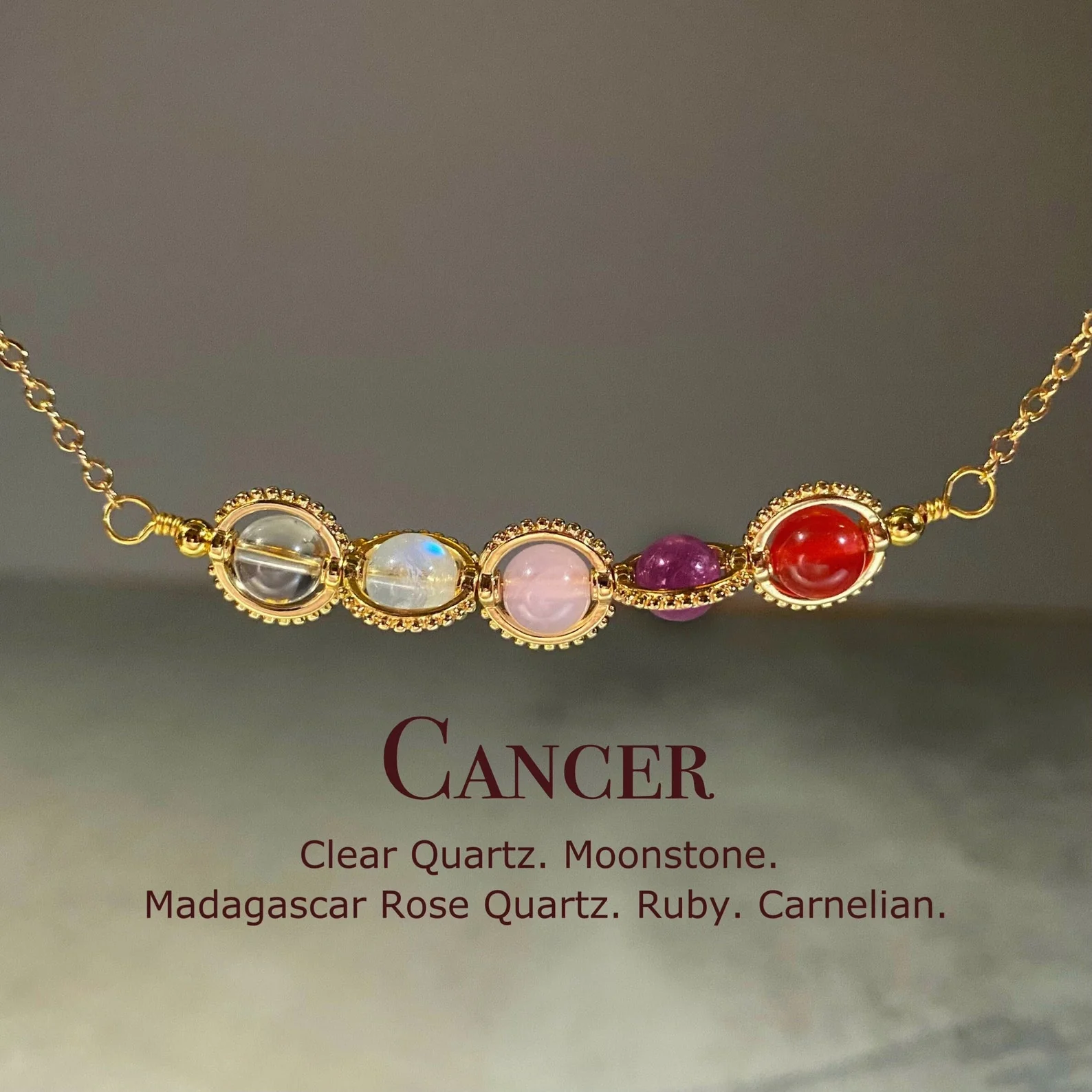 Natural Birthstone Zodiac Necklace - Personalized Astrology Pendant & Gift - Image 11