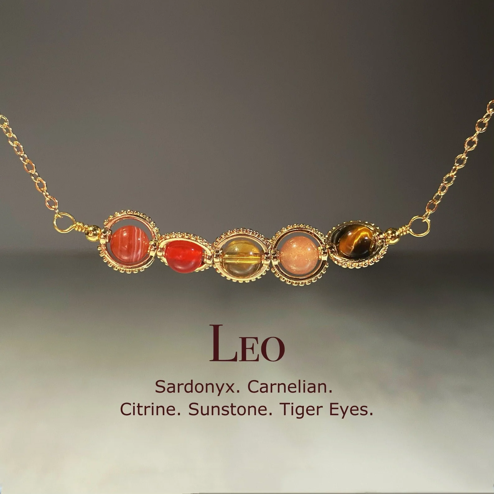 Natural Birthstone Zodiac Necklace - Personalized Astrology Pendant & Gift - Image 12