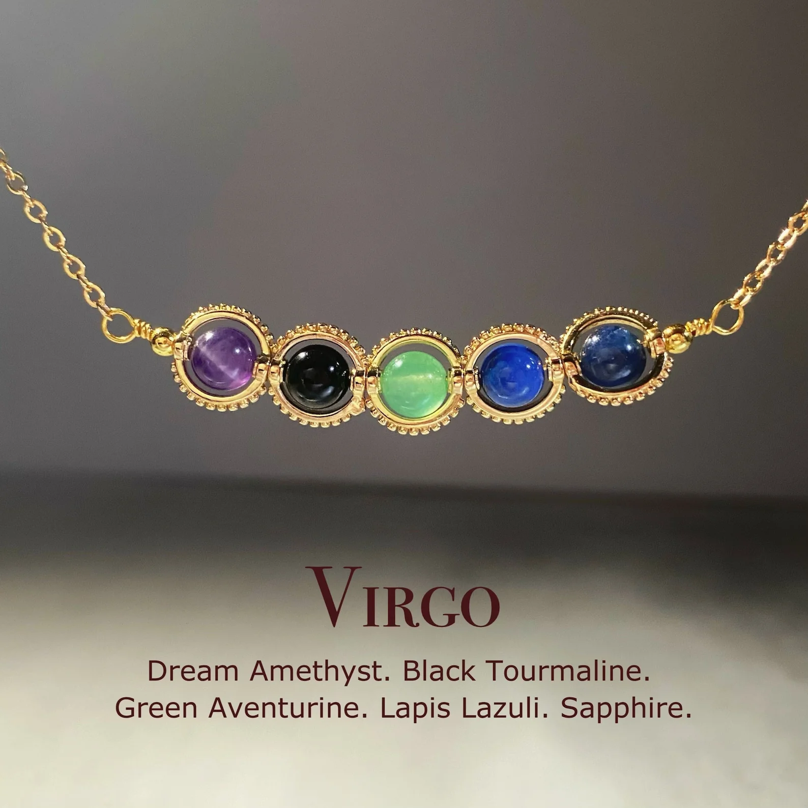 Natural Birthstone Zodiac Necklace - Personalized Astrology Pendant & Gift - Image 13