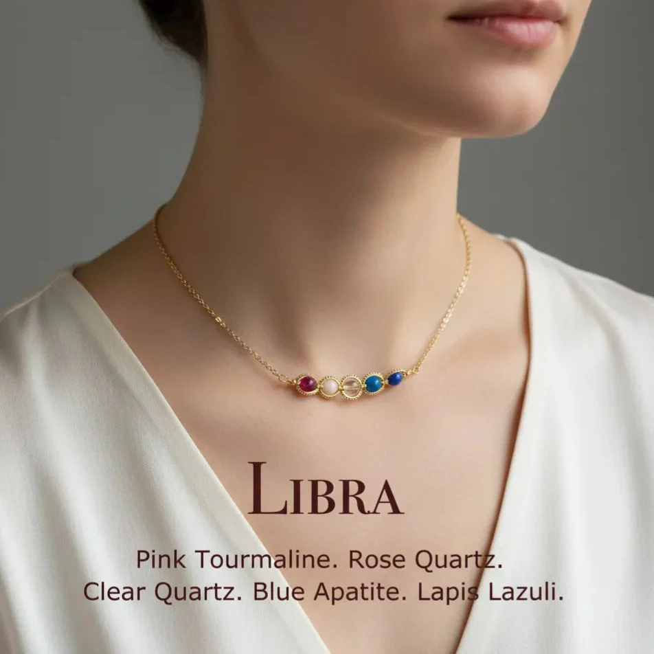 Natural Birthstone Zodiac Necklace - Personalized Astrology Pendant & Gift - Image 2