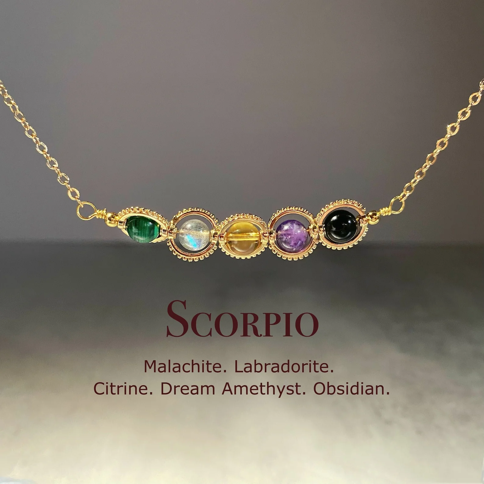 Natural Birthstone Zodiac Necklace - Personalized Astrology Pendant & Gift - Image 3