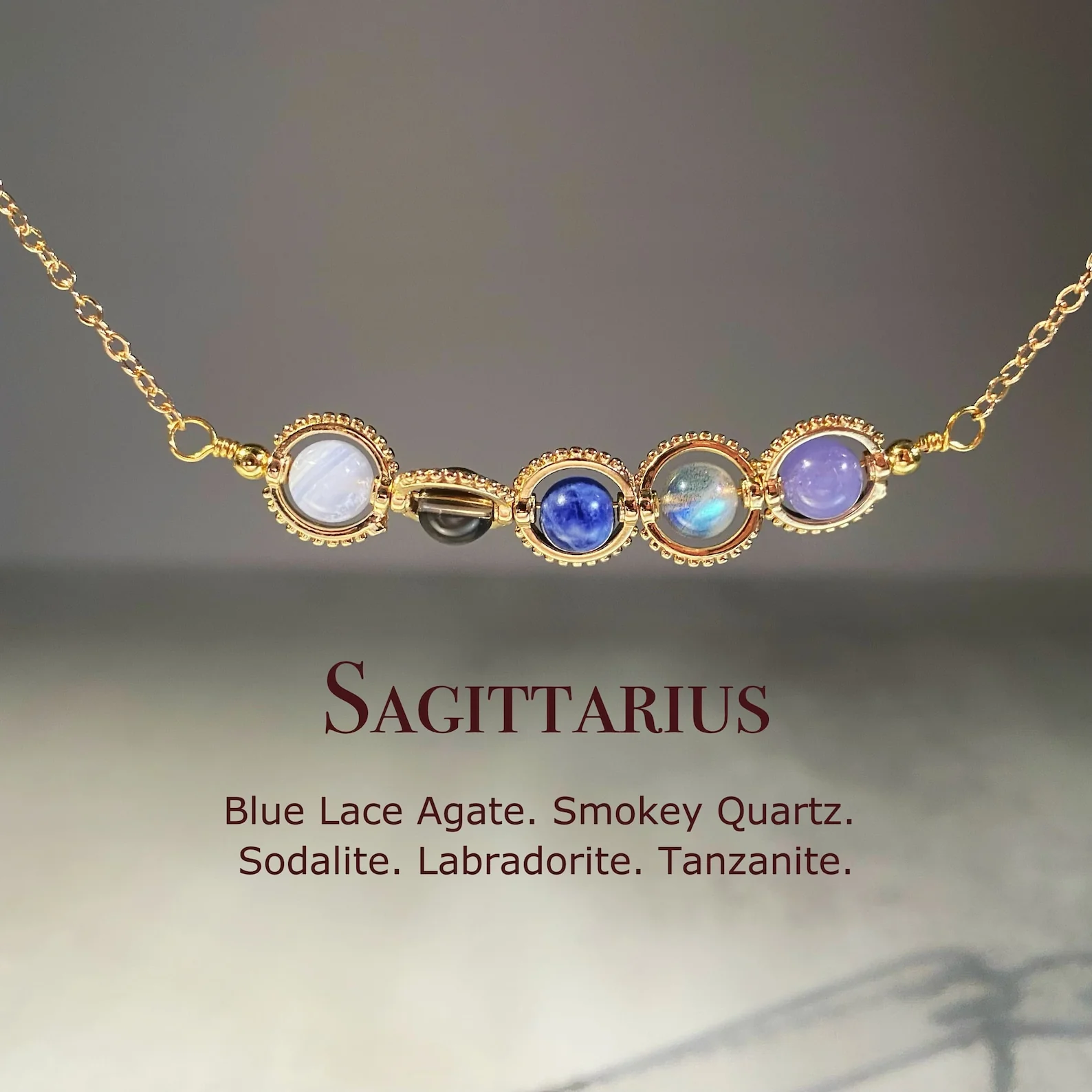 Natural Birthstone Zodiac Necklace - Personalized Astrology Pendant & Gift - Image 4