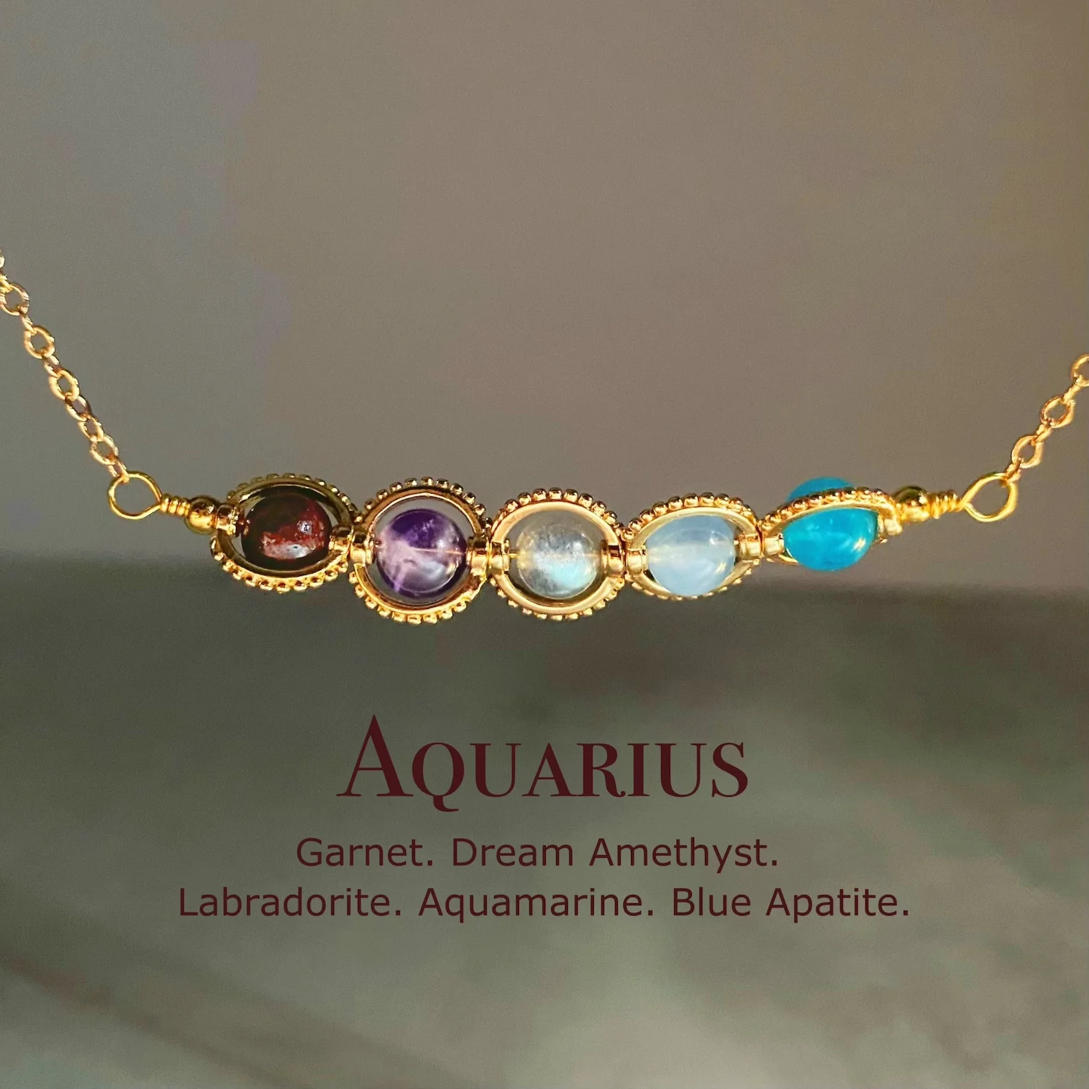 Natural Birthstone Zodiac Necklace - Personalized Astrology Pendant & Gift - Image 6