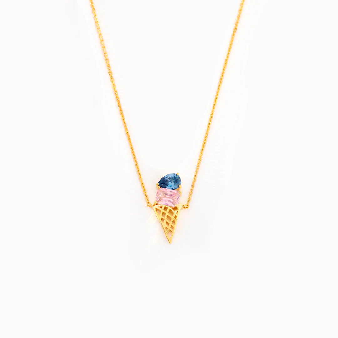 Mama's Sweet Joys - Custon Birthstones Ice Cream Necklace - Image 5