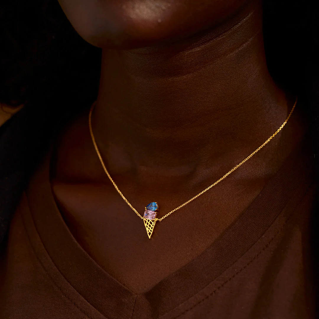Mama's Sweet Joys - Custon Birthstones Ice Cream Necklace - Image 6