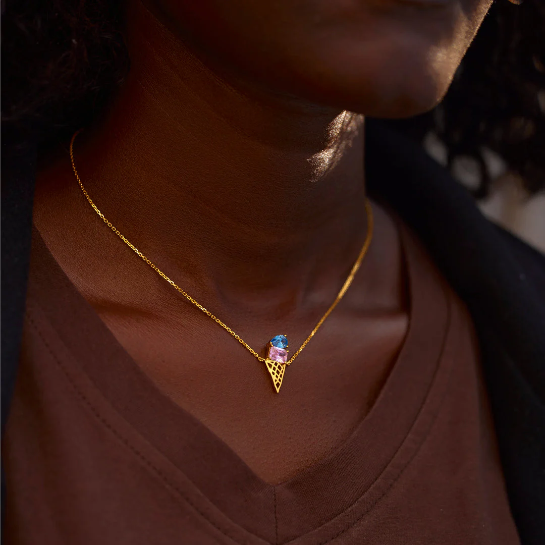 Mama's Sweet Joys - Custon Birthstones Ice Cream Necklace - Image 7