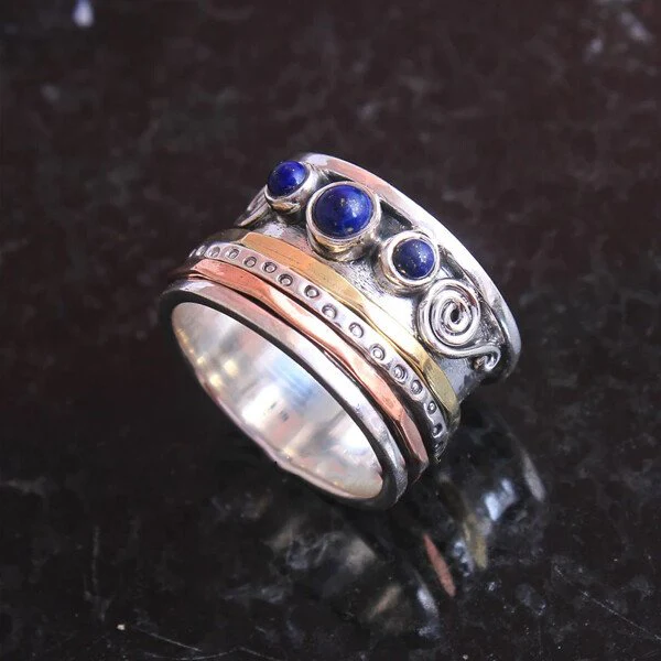 Bohemian Sapphire Meditation Ring - Image 3