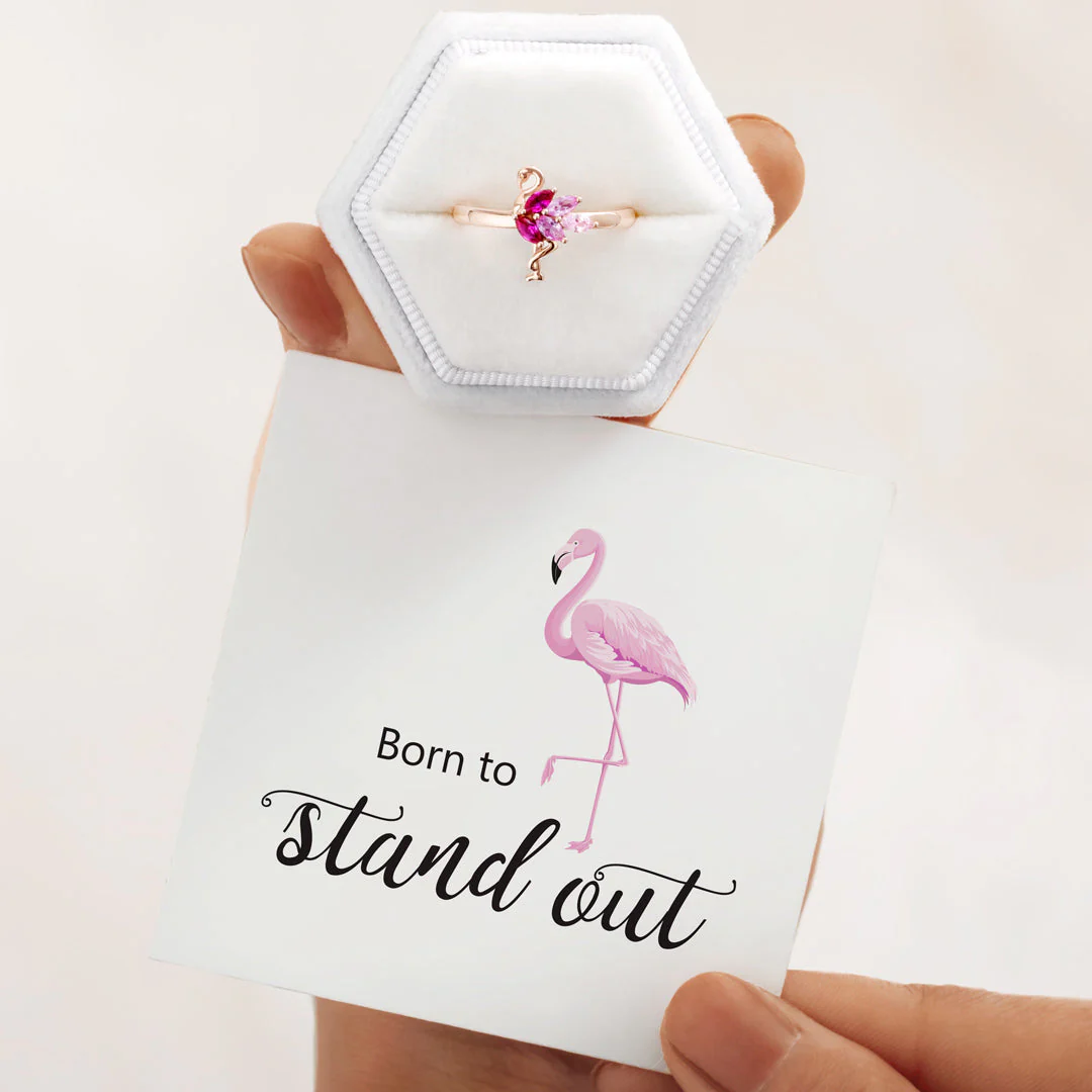 Born To Stand Out Flamingo Ring - Image 3