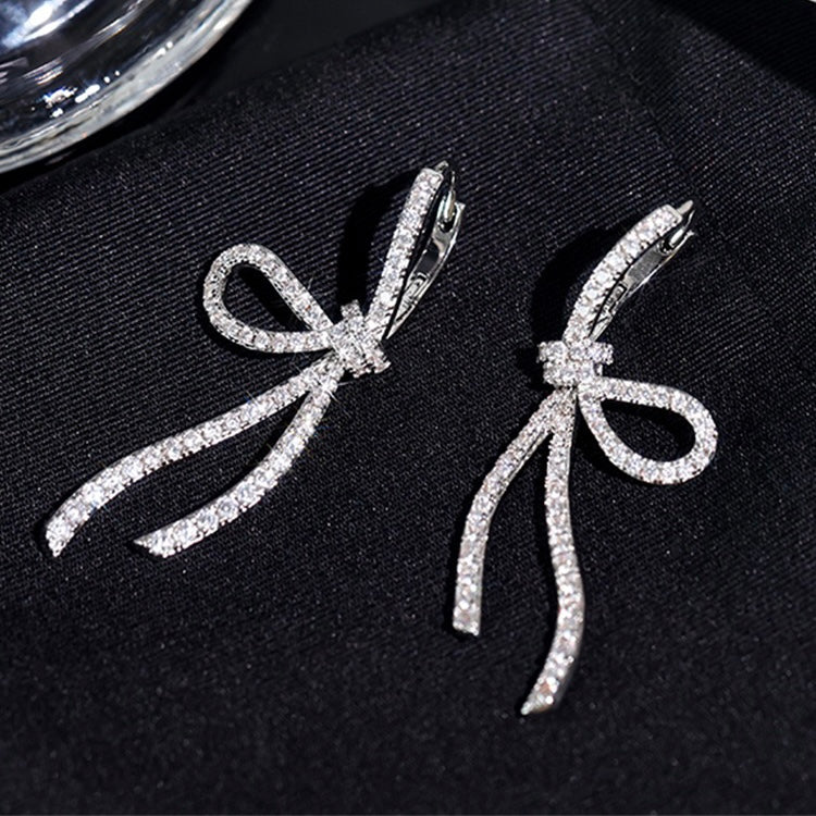 🌸2024 Spring Hot Sale✨FRENCH STYLE ZIRCON BOW EARRINGS - Image 7