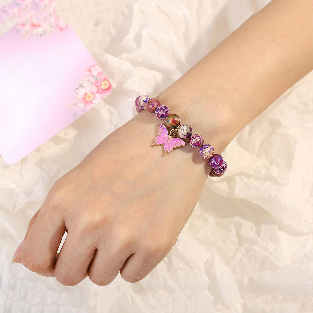 For Granddaughter- Butterfly Beaded Bracelet - Image 3