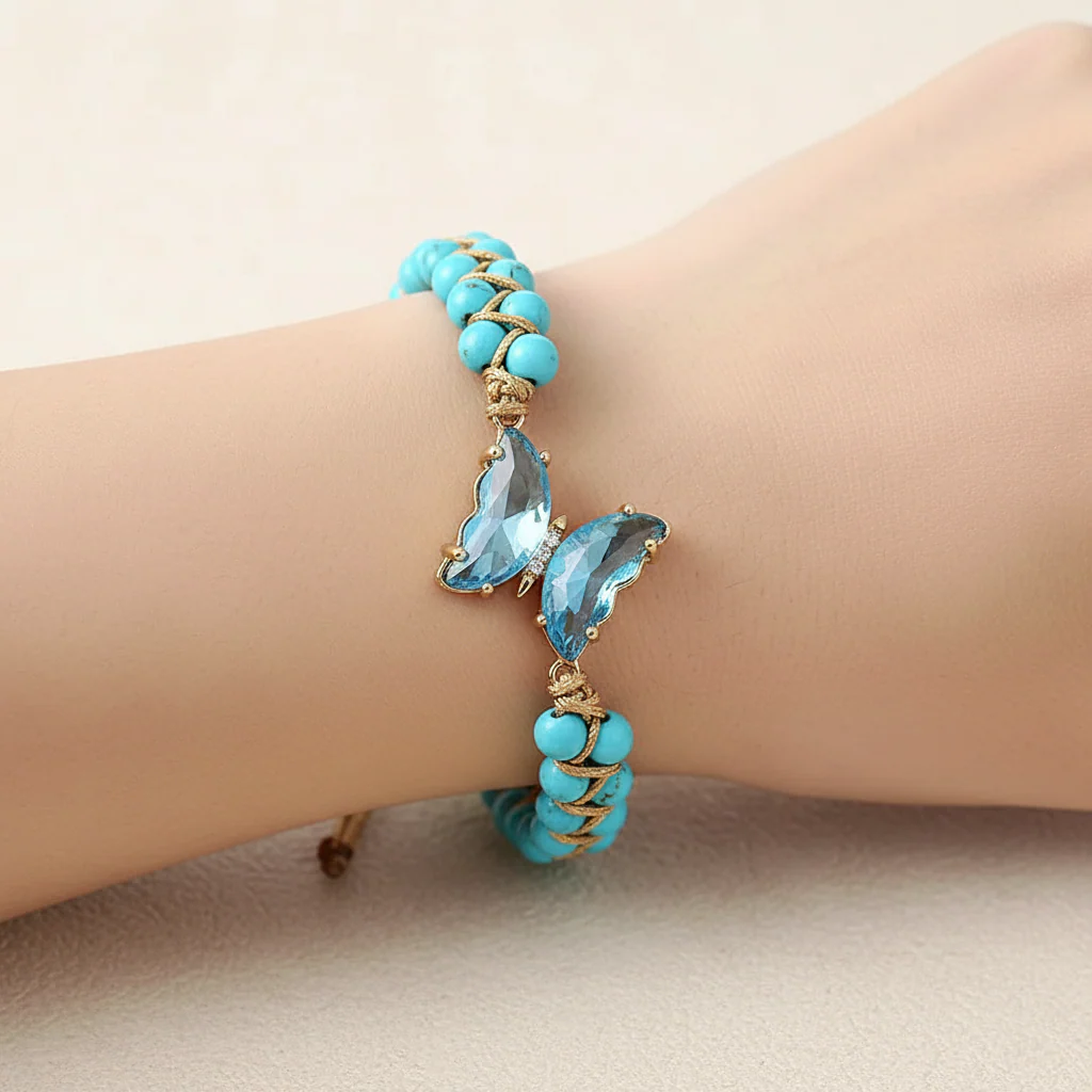 FOR MEMORIAL - THEY FLY WITH US EVERY DAY CRYSTAL BUTTERFLY BRACELET - Image 12