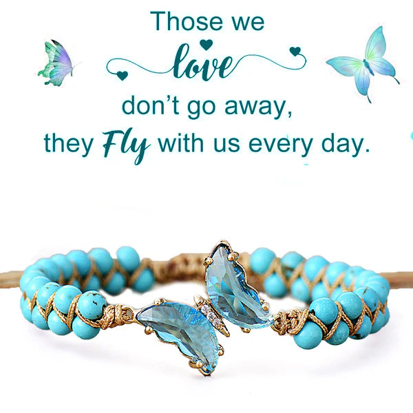 FOR MEMORIAL - THEY FLY WITH US EVERY DAY CRYSTAL BUTTERFLY BRACELET - Image 6
