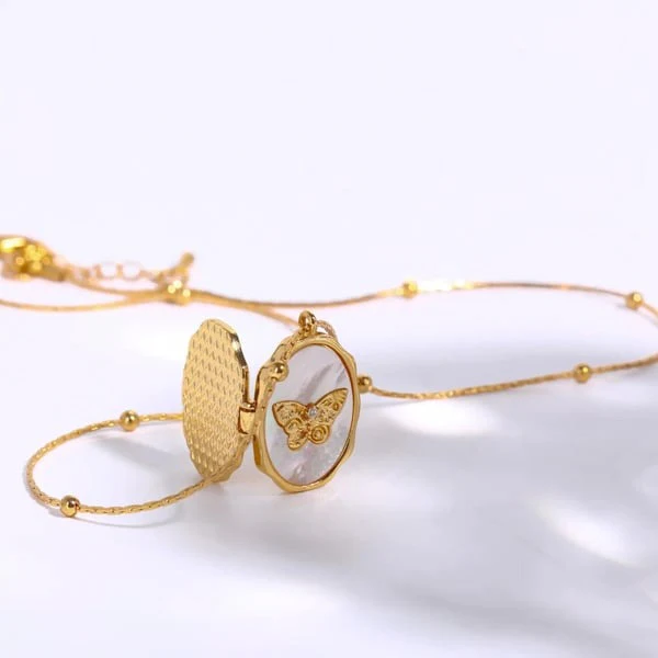 Butterfly Locket Necklace - Image 4
